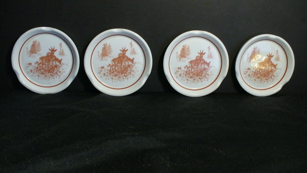 Mottahedeh 4 1/4" Coasters or Ashtrays Deer - 4