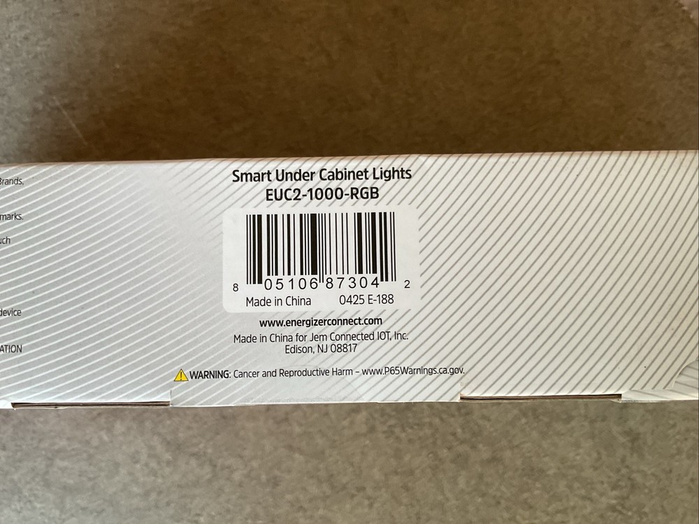Energizer Smart Wi-Fi Undercabinet Ultra Thin Light Bars 2 Pack