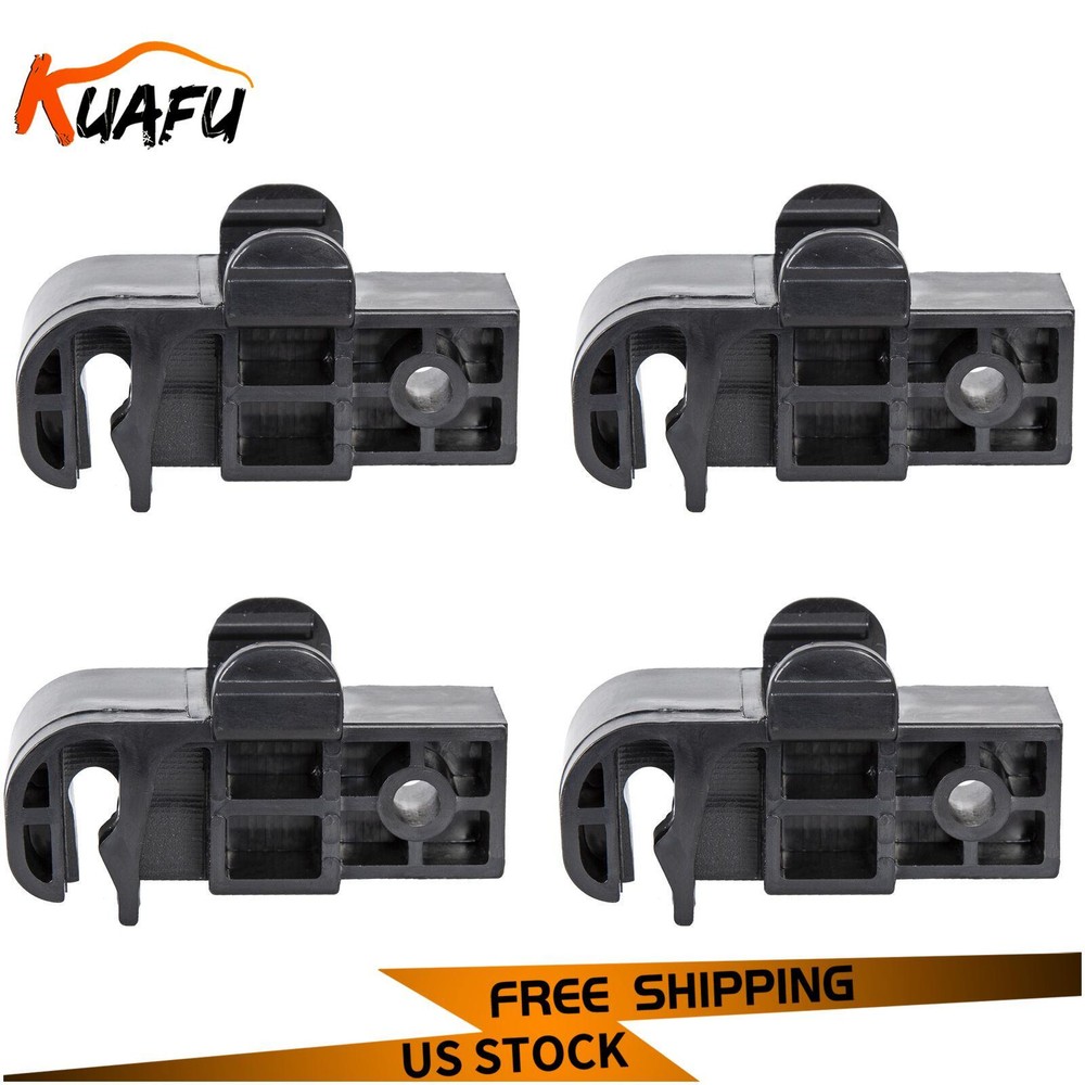 4 PACK For Pontoon Bimini Top Latch Black Plastic Connector Bracket #002957