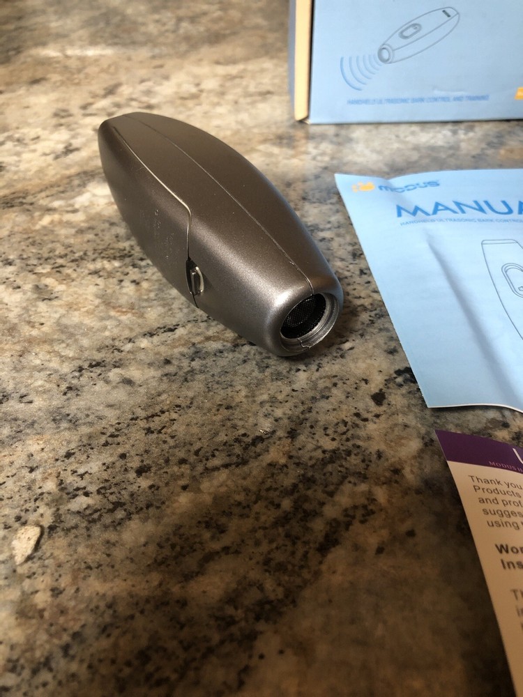 New Modus M-238 Handheld Ultrasonic Dog Bark Control & Training Grey