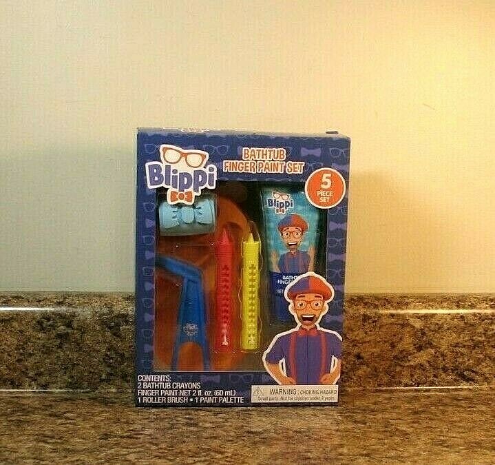 Blippi Bathtub Finger Paint Set Bath Time NEW