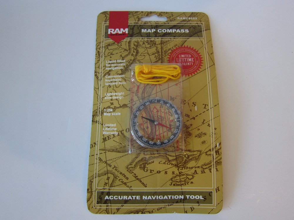 RAM Instrument RAMC8552 Portable Map Compass New
