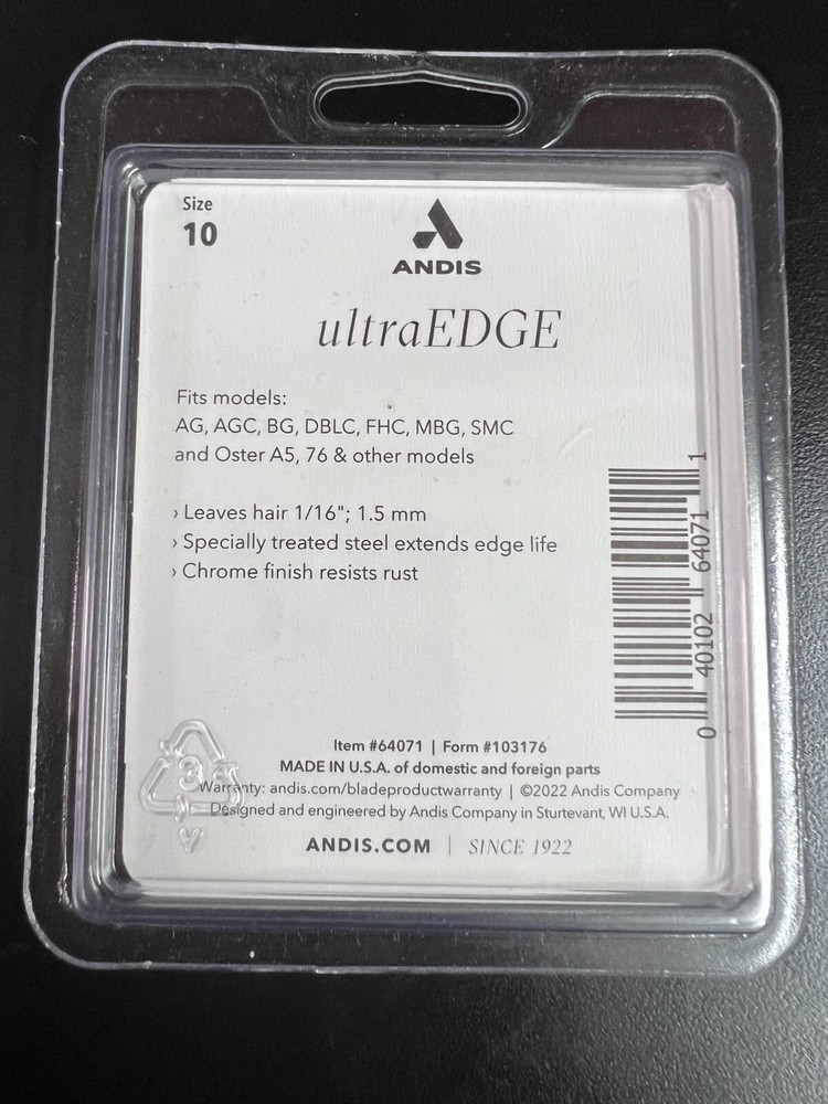 Andis UltraEdge Detachable Clipper Blade #10 0711