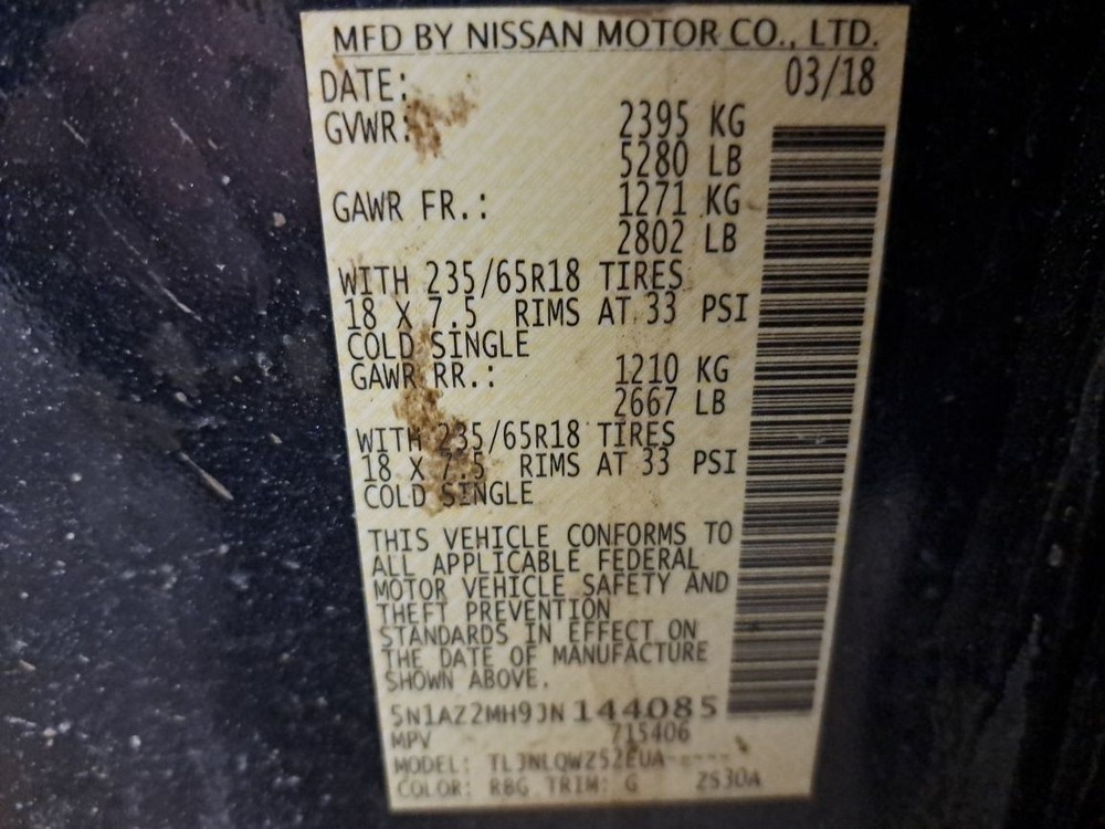 2018 Murano Alternator Sku#4415905