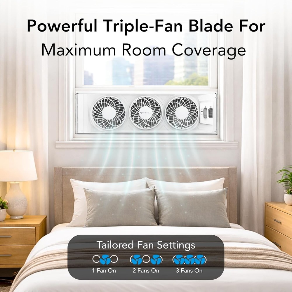Comfort Zone Triple Blade Window Fan