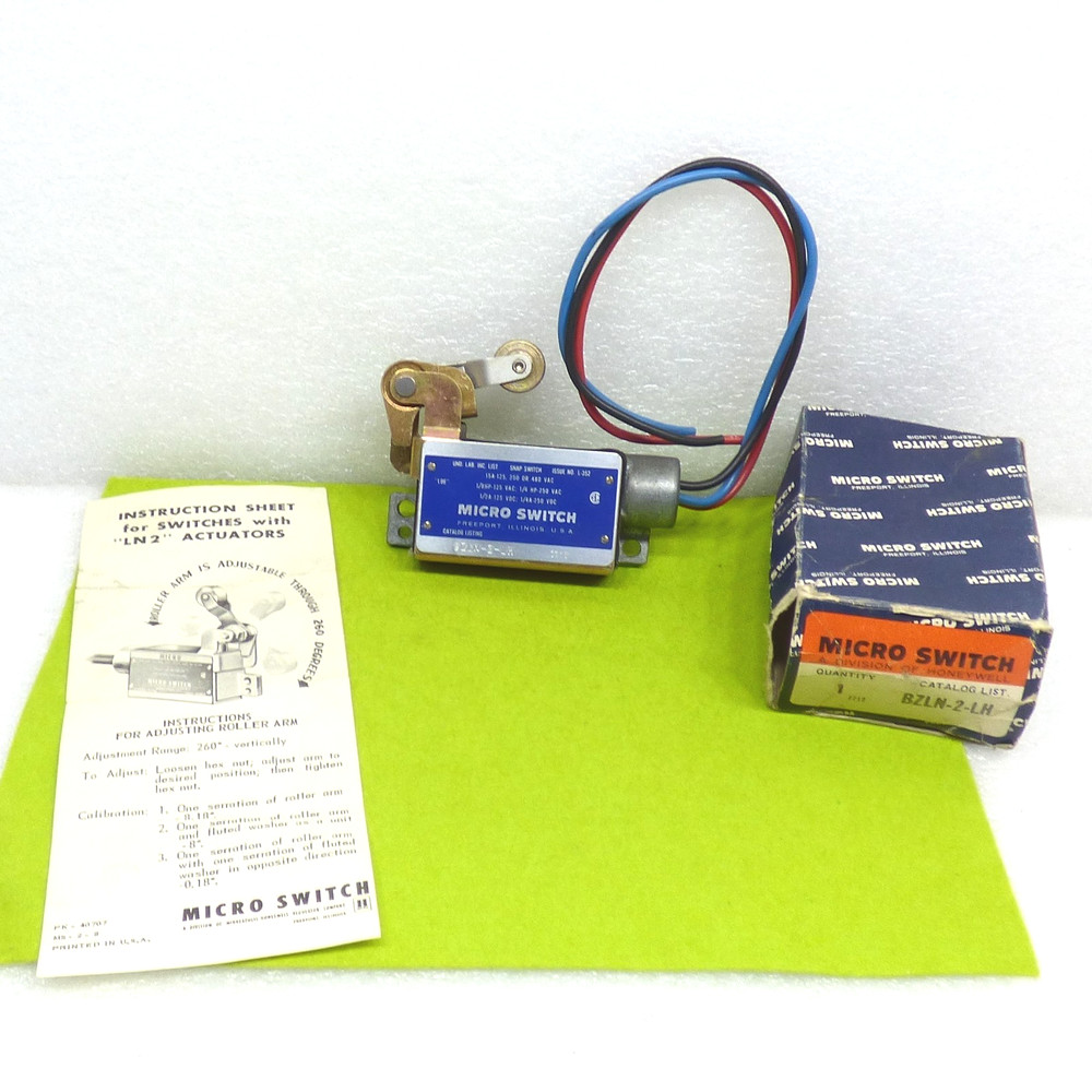 Honeywell bzln-2-lh microswitch micro switch