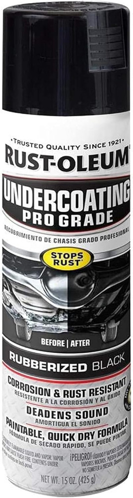 248656 Professional Grade Rubberized Undercoating Spray, 15 Oz, Black