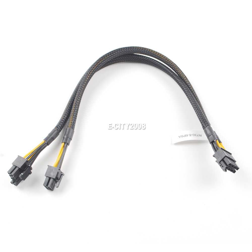 GPU 8pin to 6+8pin Power Adapter PCIE Cable for Dell PowerEdge R730 Server 35cm