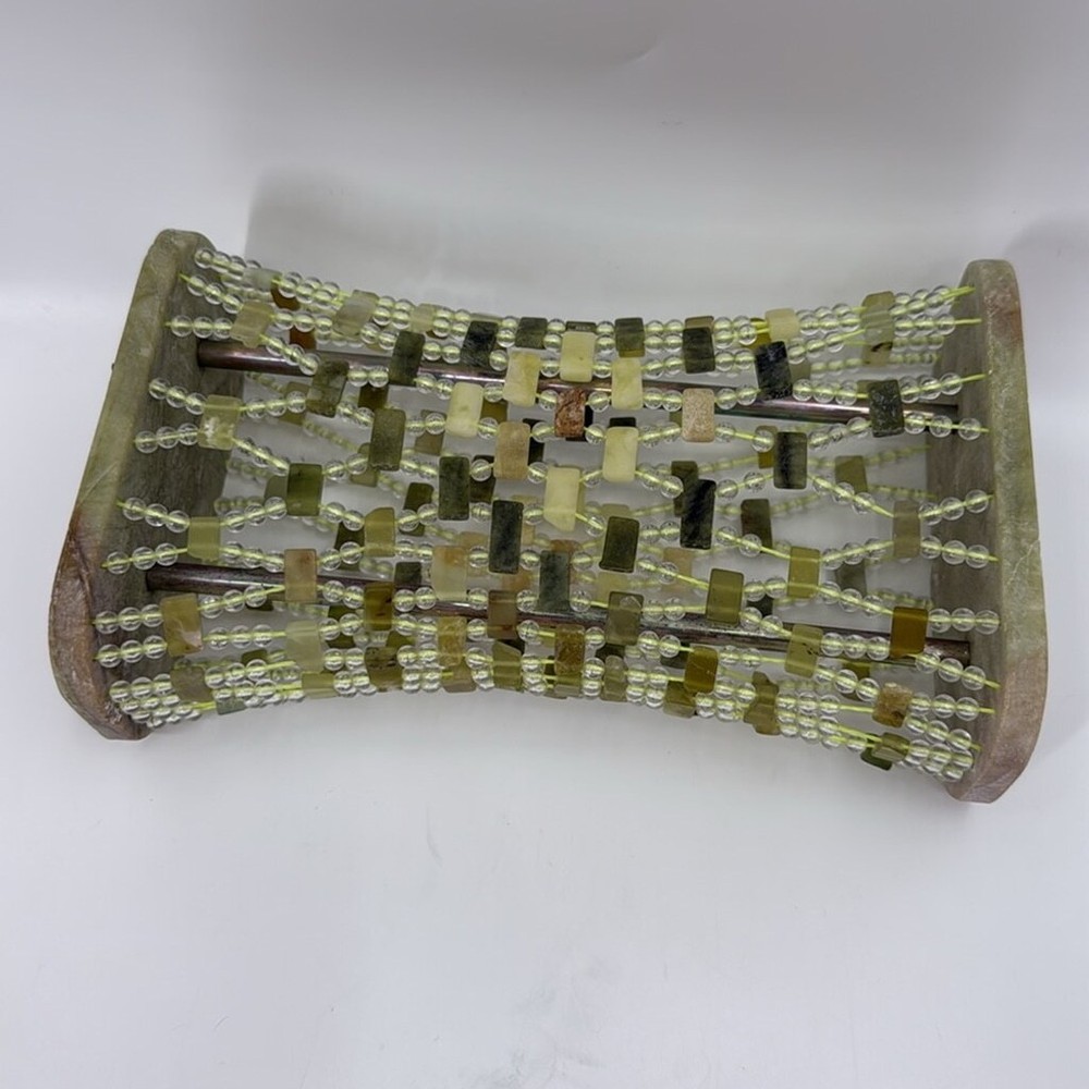 Vintage Natural Jade Green Beaded Pillow