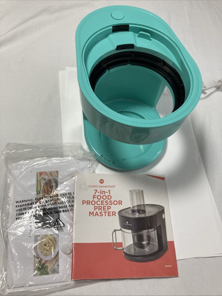 Cooks Essentials 7-1 Food Processor Model K47971 replacement Motor Base & Manual