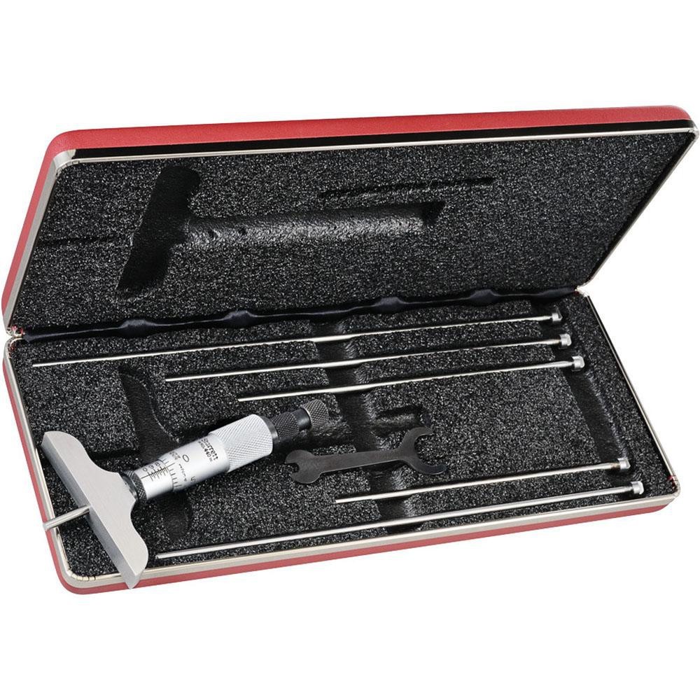 STARRETT 445Z-6RL MICROMETER Mechanical Depth Micrometer: 6'' Range, 6 Rods
