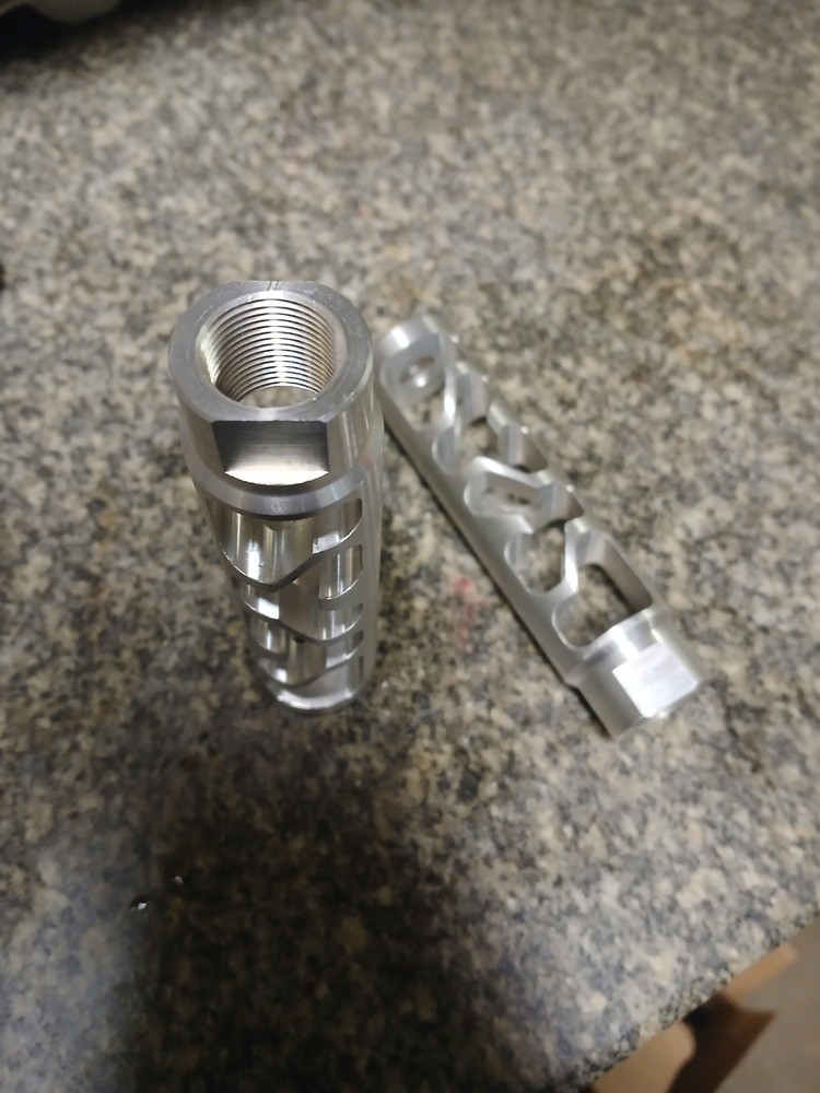 Lot Of 2 Aluminum 5/8-24 Thread Decorative Muzzle End Custom Piece