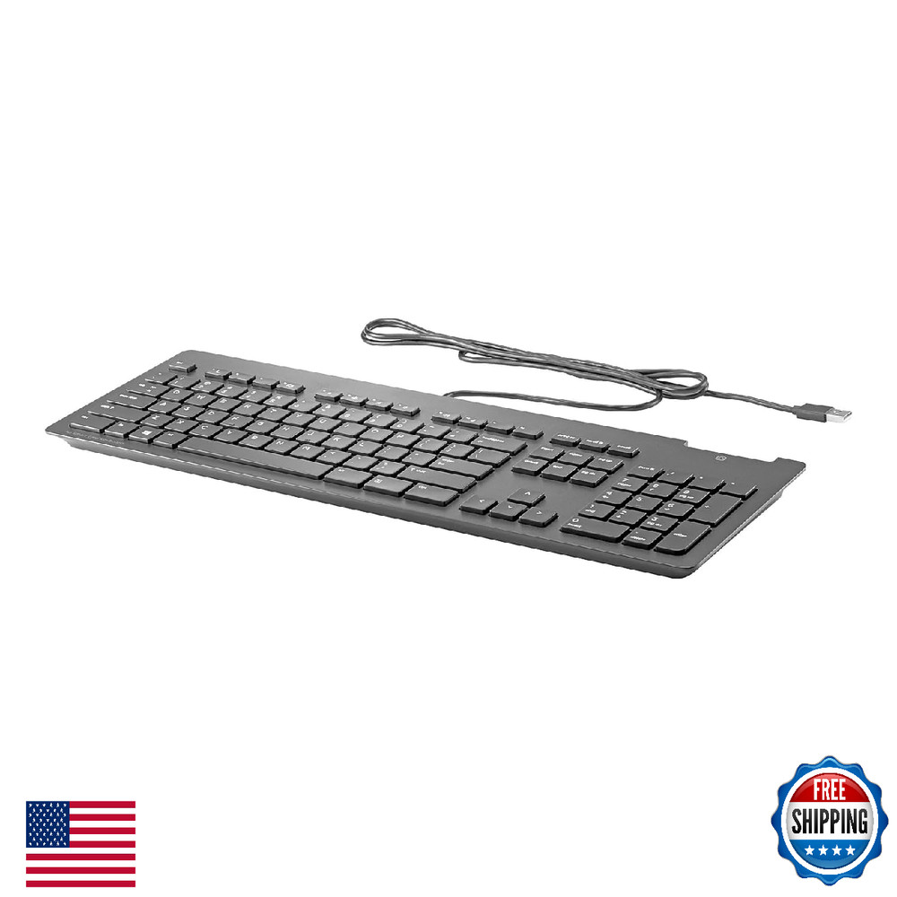 HP USB Business Slim Smartcard Keyboard - Cable Connectivity - USB Interface - K