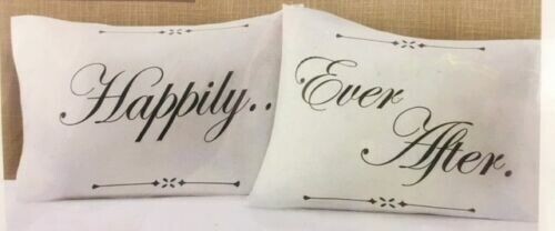 Urban Domain, 2 Standard Novelty Pillowcase | "Happily Ever After"