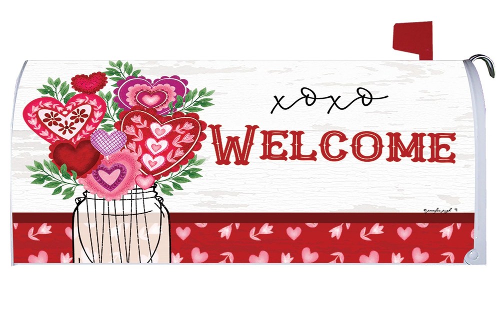 Jar of Hearts Mailbox Cover
