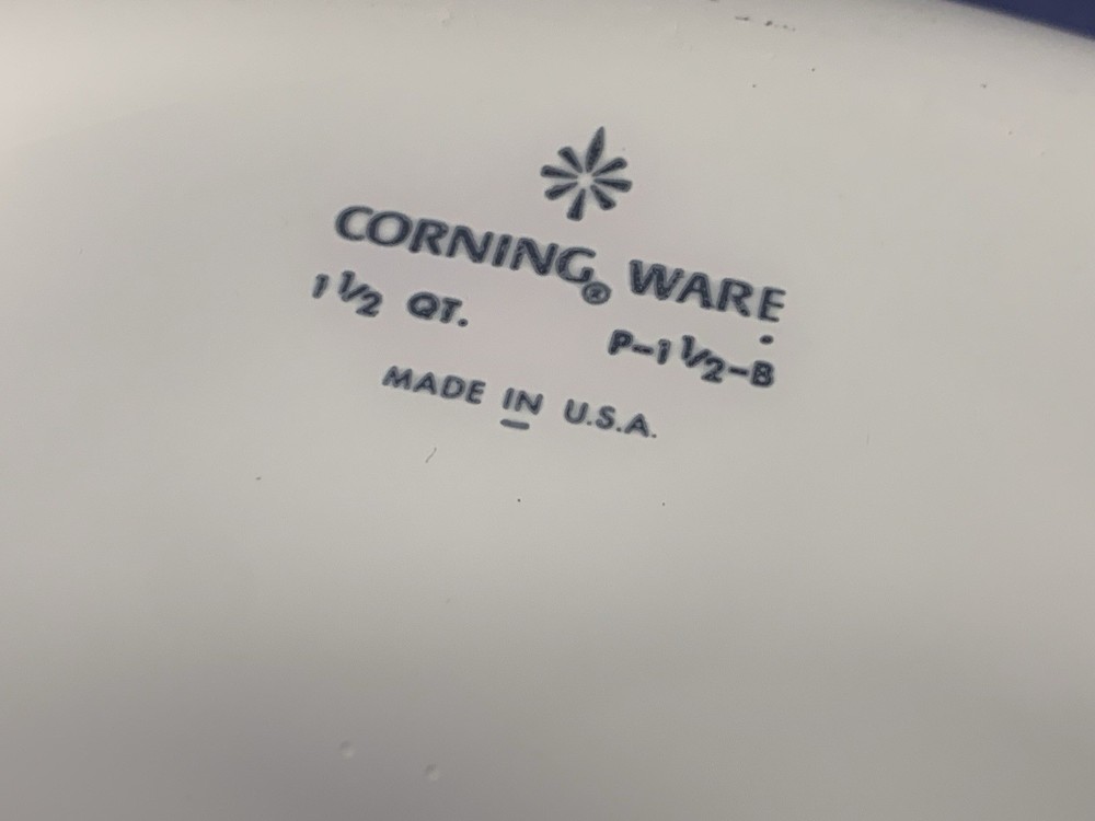 CorningWare Cornflower Blue Bread Baking Loaf Pan + Casserole Dish MADE IN USA