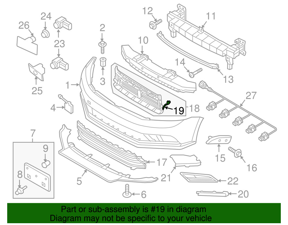 Genuine Volkswagen Temp Sensor 5G0-820-535-B