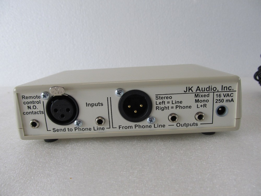JK Audio Inline Patch Telephone Audio Interface w/ Power Adapter