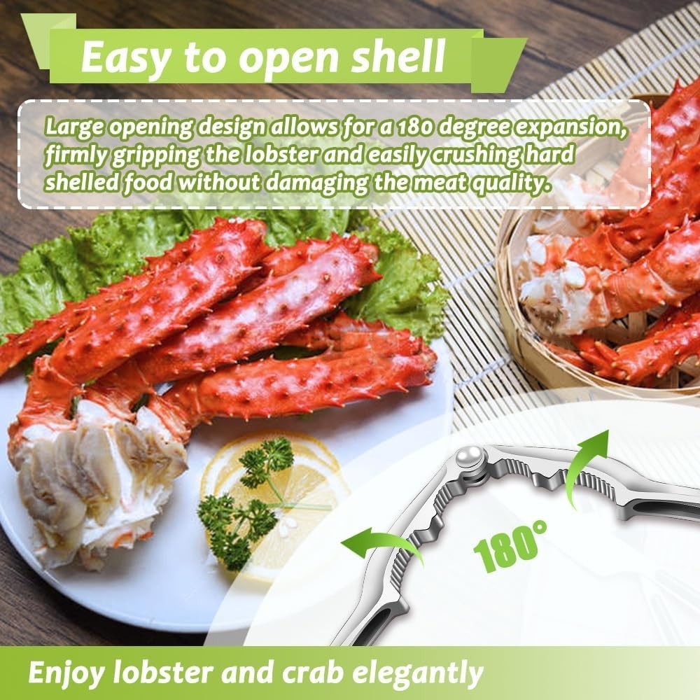 Professional Heavy Duty Lobster Cracker Set - 3 Piece Shellfish Tool Collection