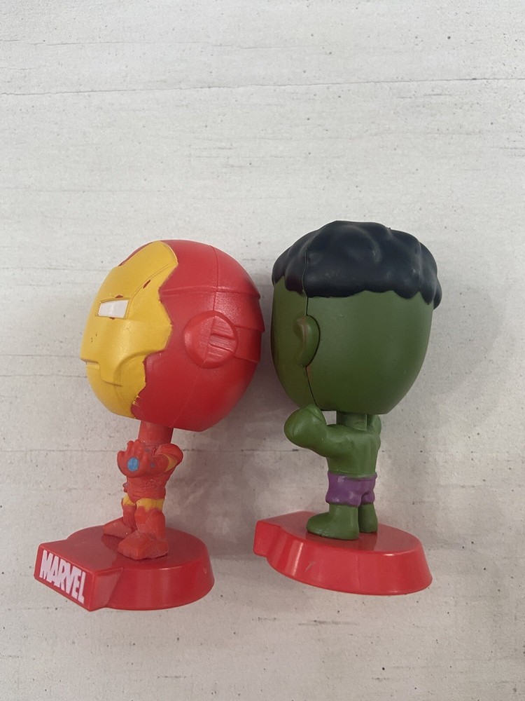 2014 Marvel Mini Bobble Heads IRON MAN Hulk Figure