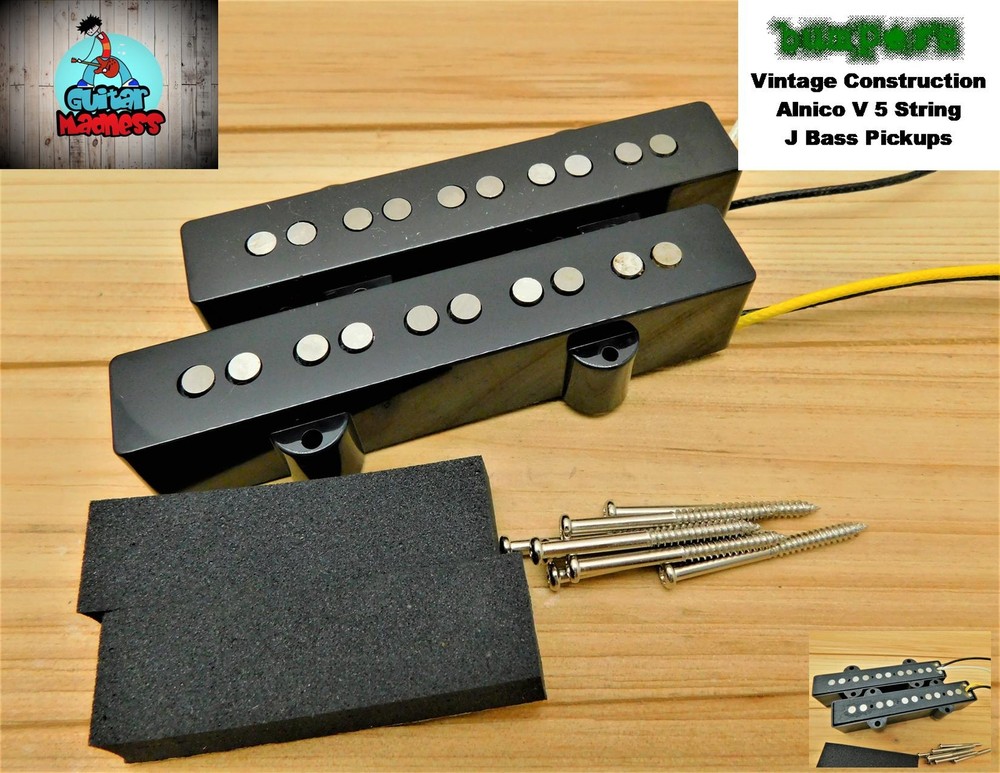 G.M. Bumpers! 5 String J-Bass Alnico 5 Pickups