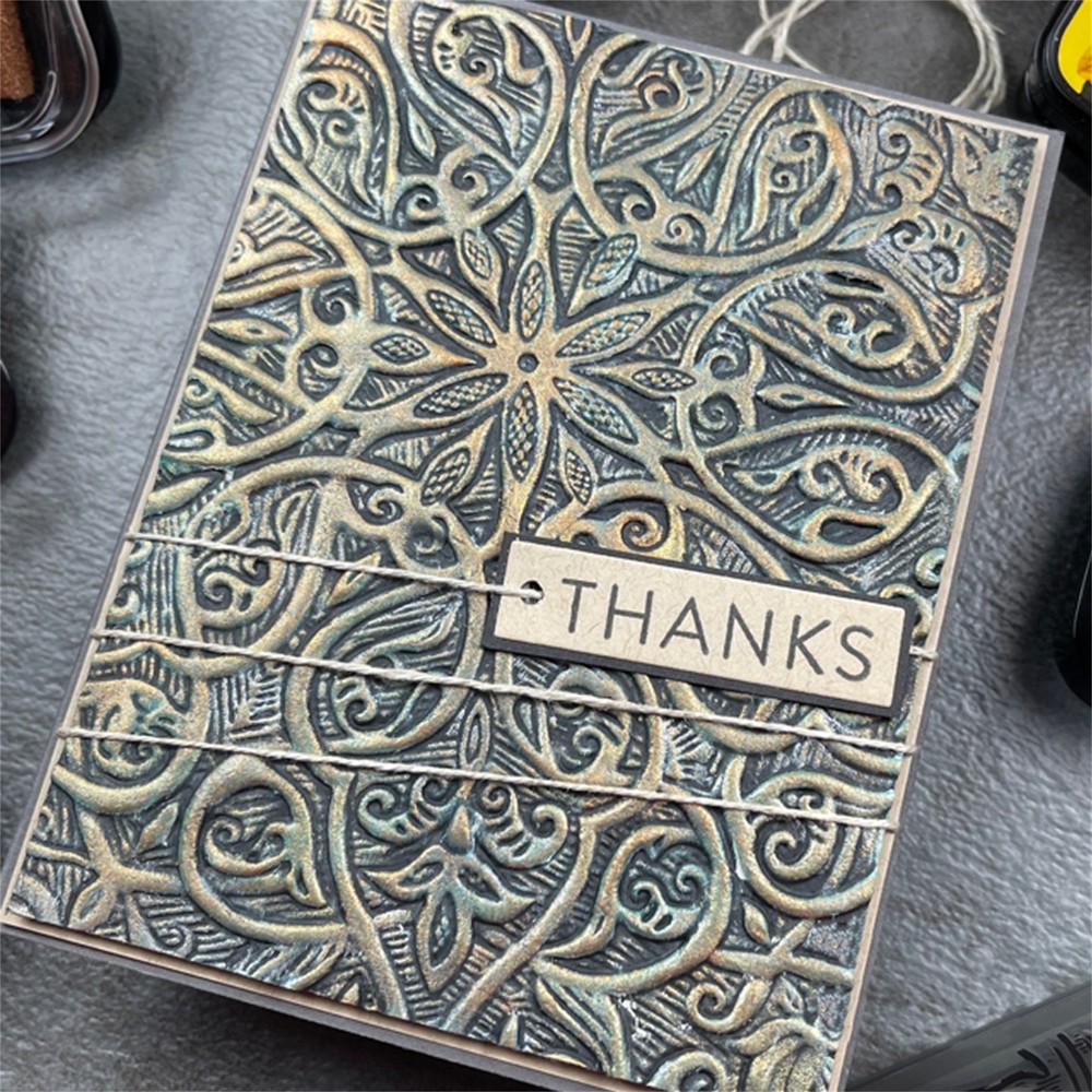 Plastic Embossing Folder Stencil with Retro Pattern for Diy Scrapbooking