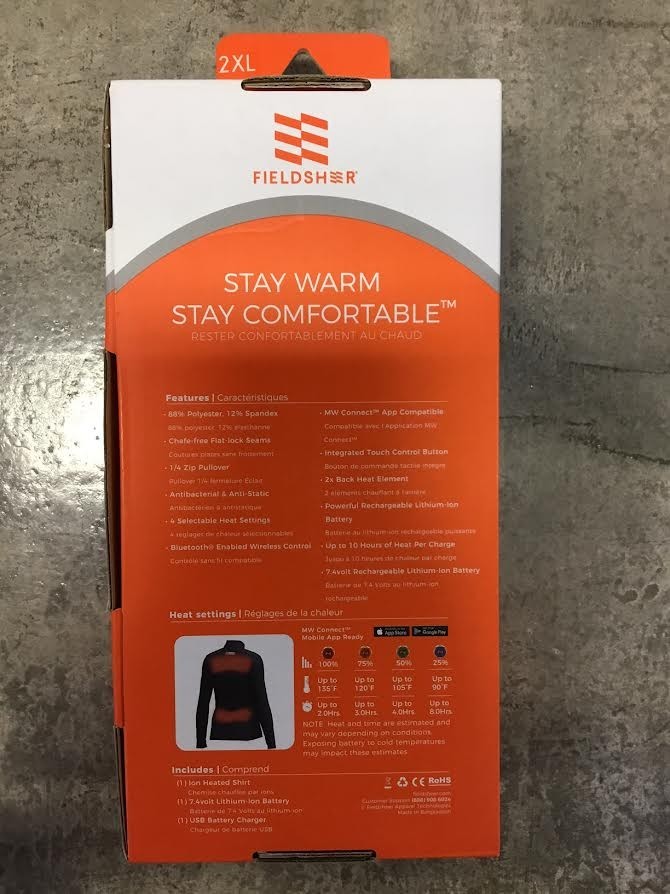 Fieldsheer Mobile Warming Womens Ion Base Layer Shirt Bluetooth Compatible