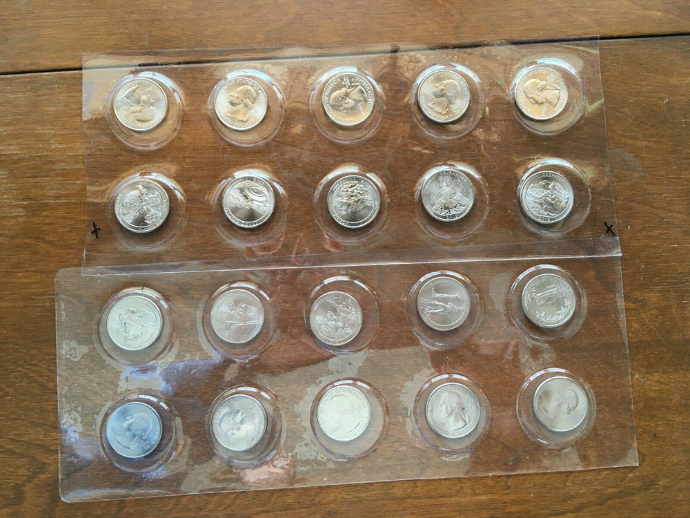 America the beautiful US 2012,2013 quarters different mint marks uncirculated //