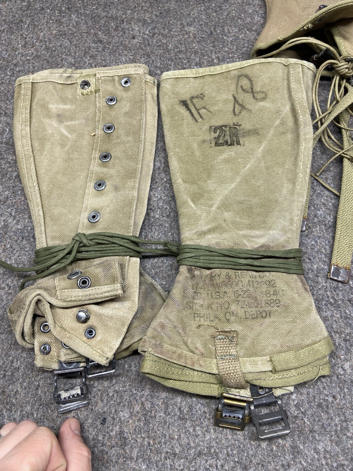 VTG WW2 Era US Army M1938 Field Leggings Gaiters Various Sizes AS IS