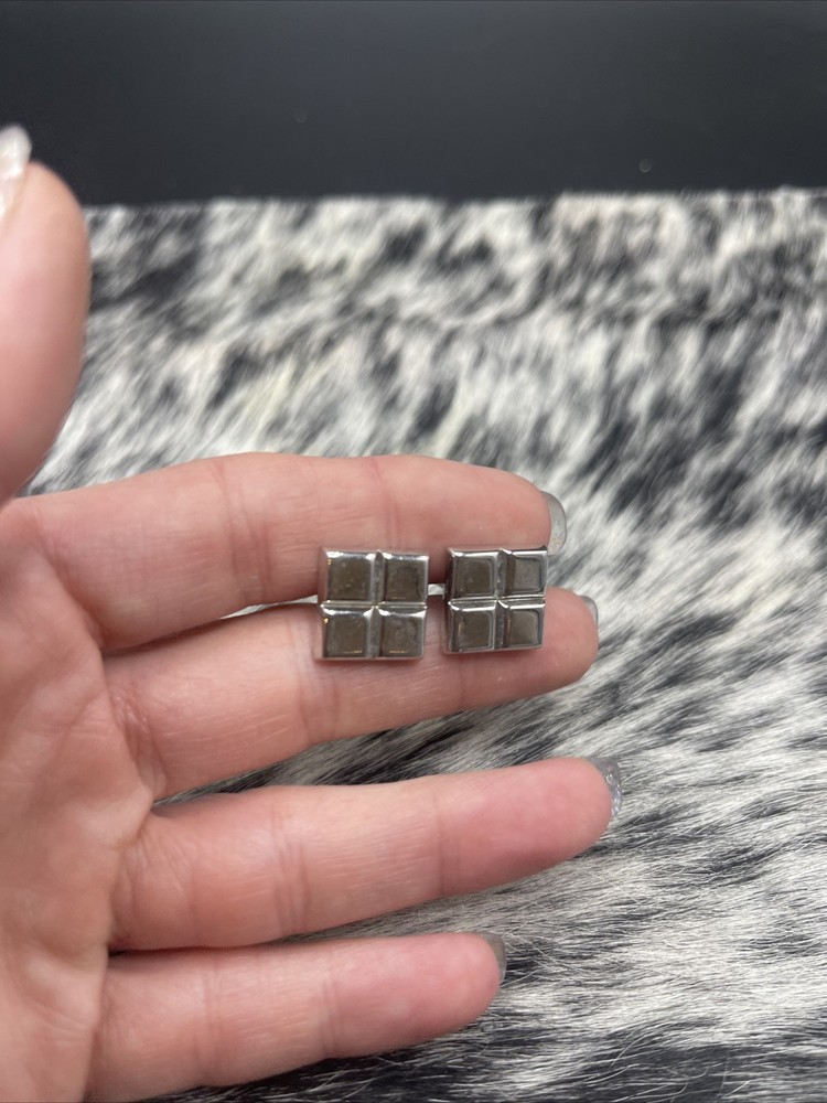 Stunning Silvertone Vintage Cuff Links #Q33