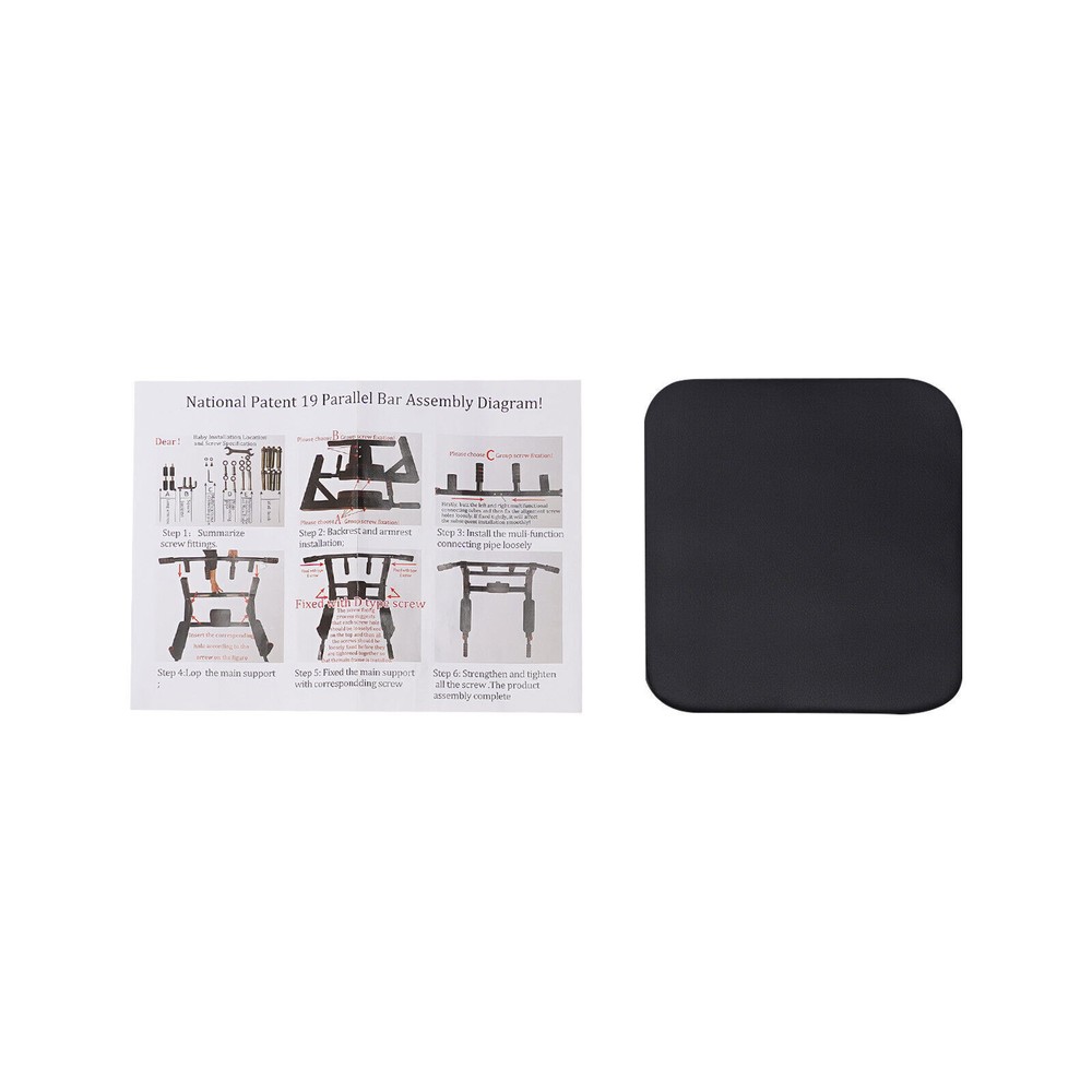 Multifunctional Wall Mounted Pull Up Chin Up Bar Dip Station Power Rack Black