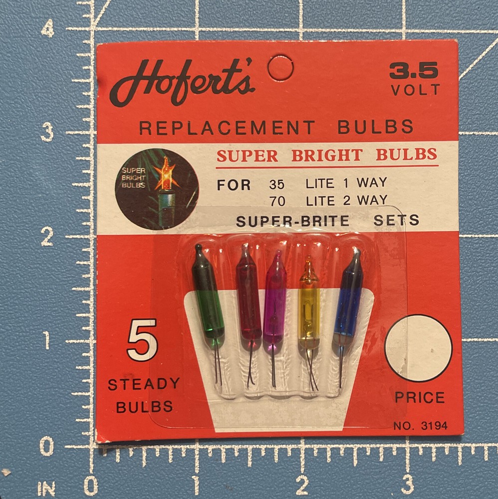 Vintage Hofert's Replacement Bulbs 3.5 Volt Push in #3194