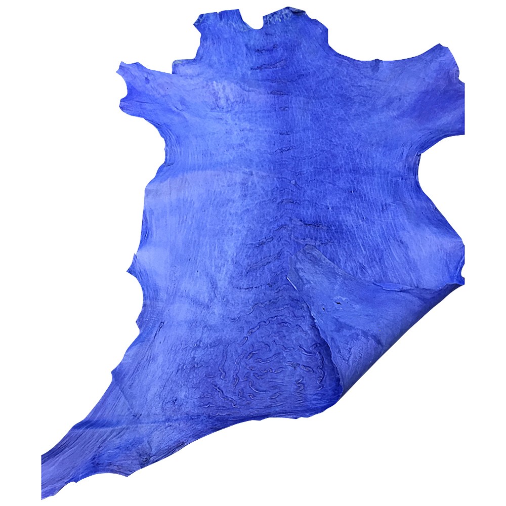 Blue Leather Hides Bookbinding Crafting Material Thin Upholstery Sewing Fabric