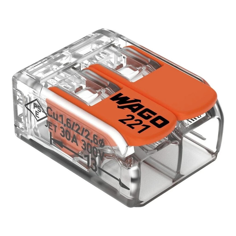 Wago 221-612 Lever Nuts - 2 Conductor  (10 Pack)