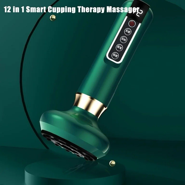 Negative Pressure Cupping Massage Instrument Green Rechargeable
