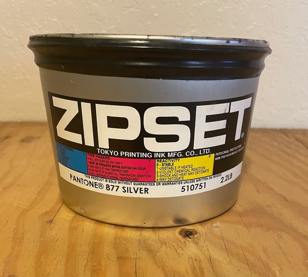 ZIPSET PANTONE 877 SILVER INK 1+lb