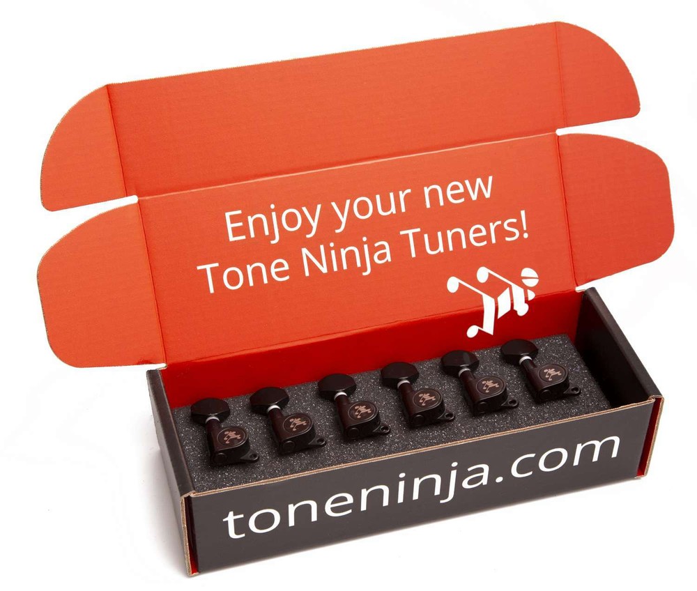 Genuine Tone Ninja Tuners, 6 Inline non-staggered, Black