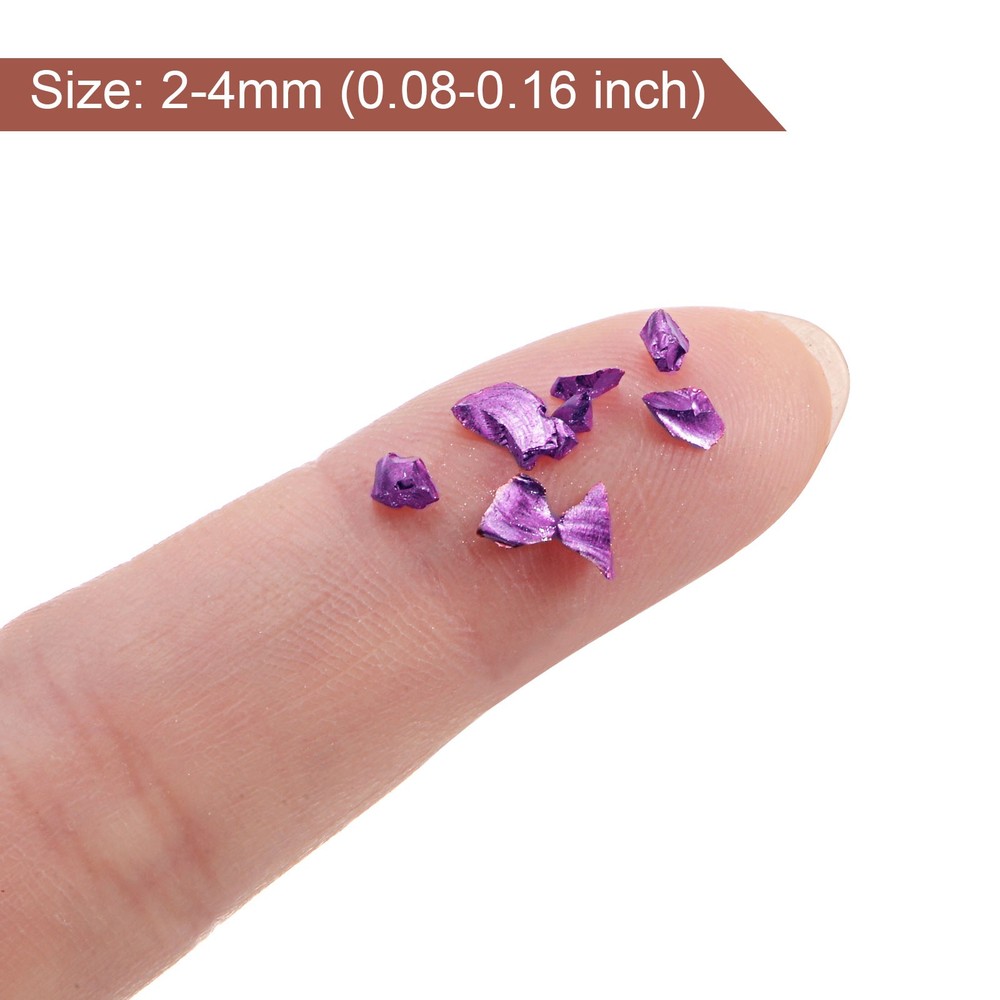 1PCS 2-4mm Crushed Glass Chips Purple