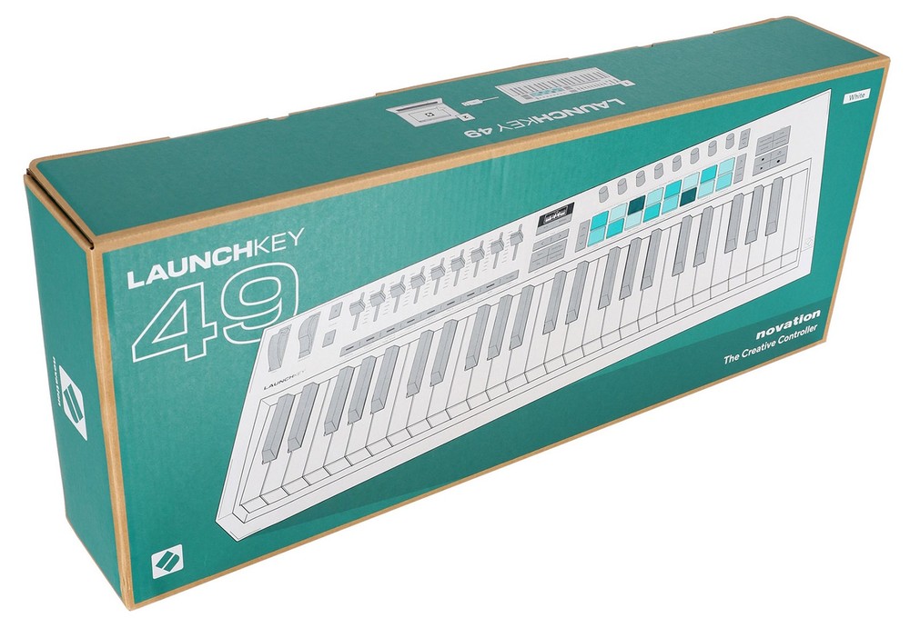 Novation LAUNCHKEY 49 MK4 White 49-Key USB MIDI Keyboard Controller + Headphones