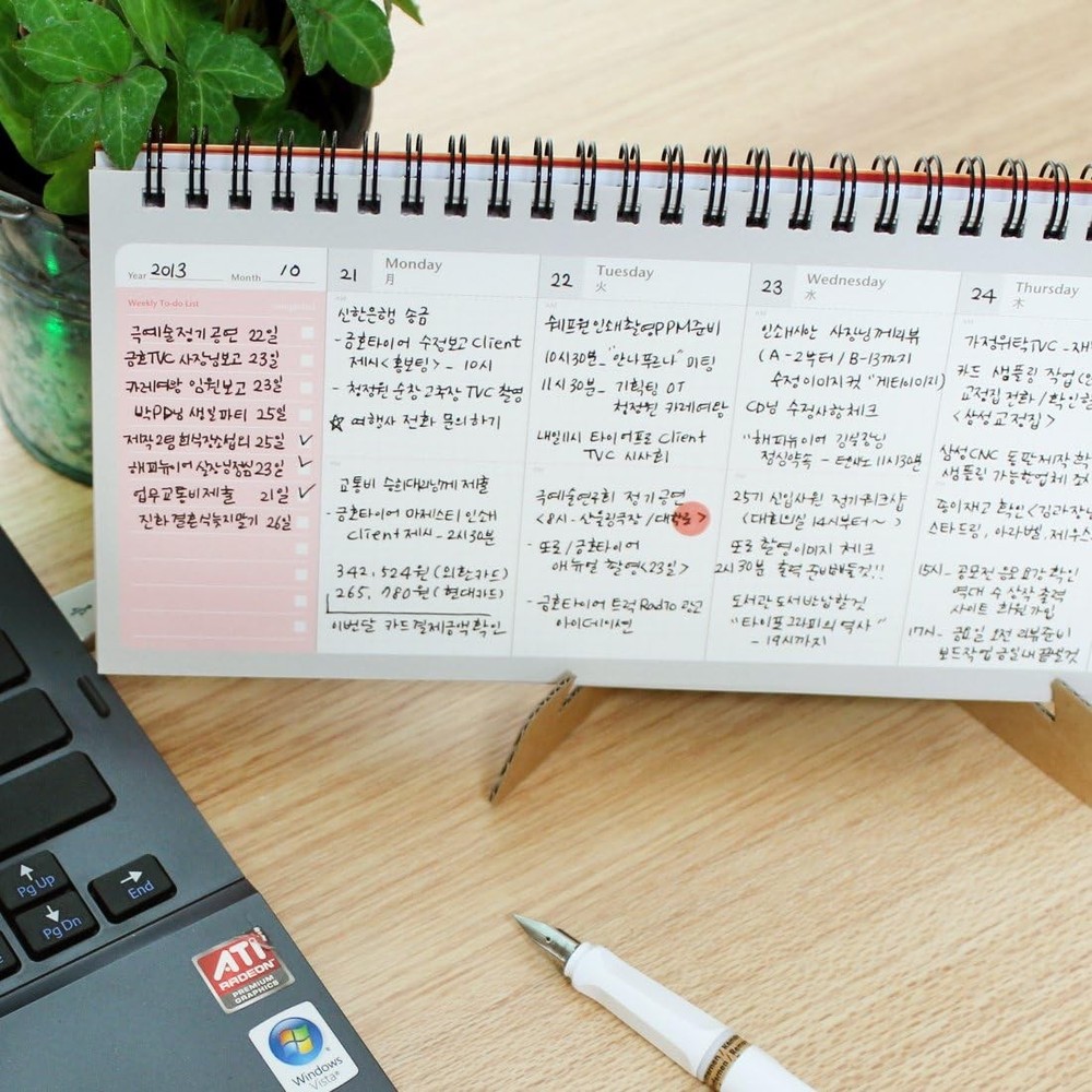 PAPERIAN Brilliant Weekly Scheduler - Wirebound Undated Weekly Planner