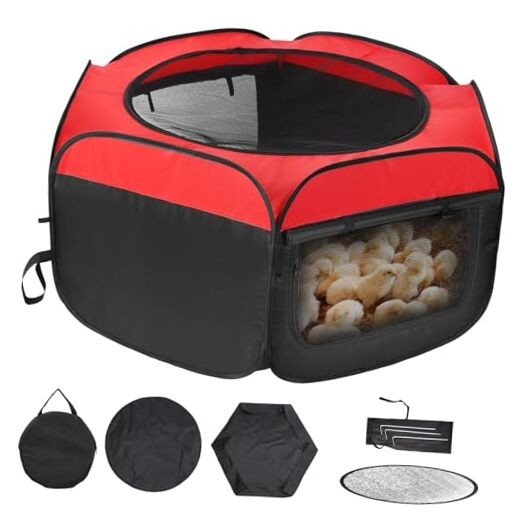 Brooder Box for Chicks - Chicken Brooder Kit with Dual Doors Playpen Only