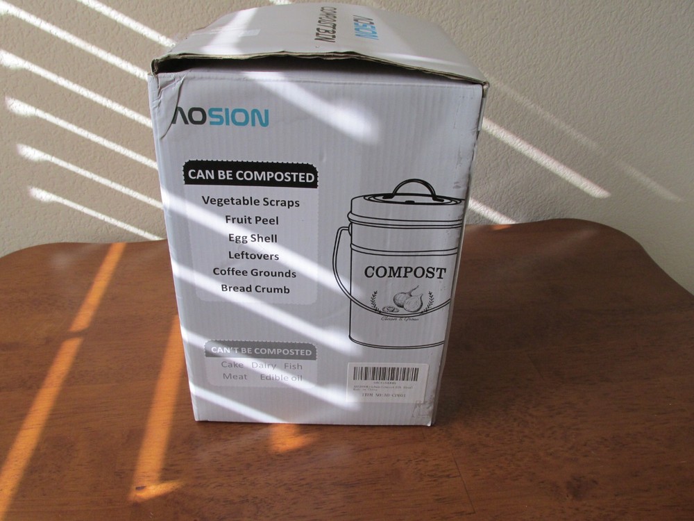Compost Bin for Kitchen Counter - 1.0 Gallon Countertop Composter