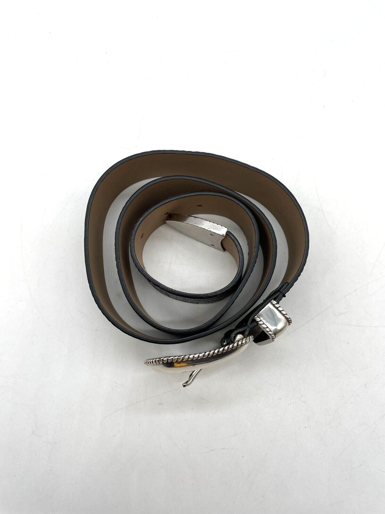 B-low black crocodile leather belt Size Medium