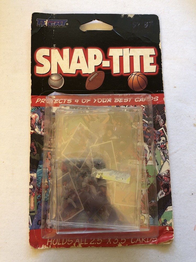 Pack Of 4 Snap-Title Plastic Boxes Holders For Trading Cards