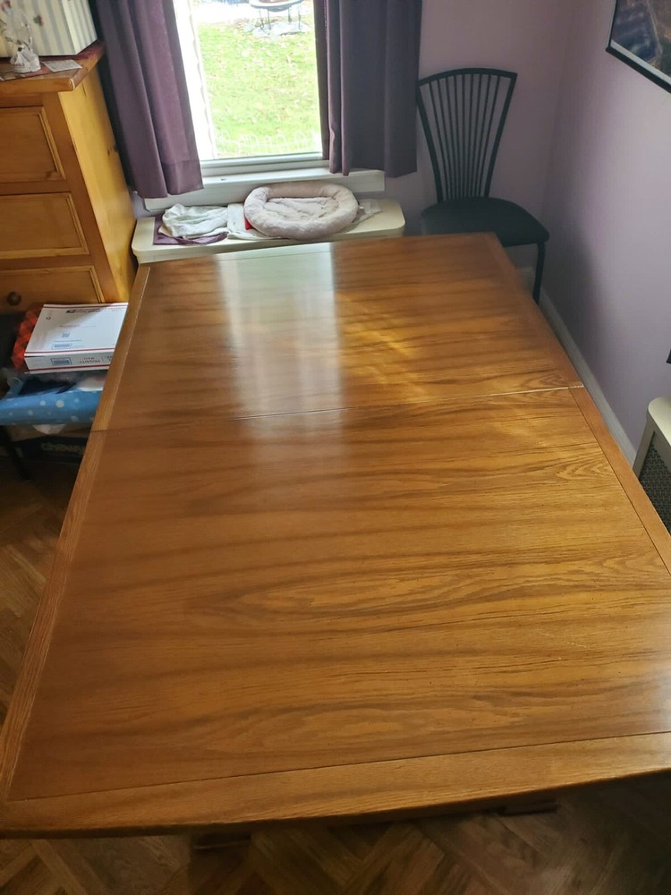 gorgeous walnut dining table and chairs set for 6