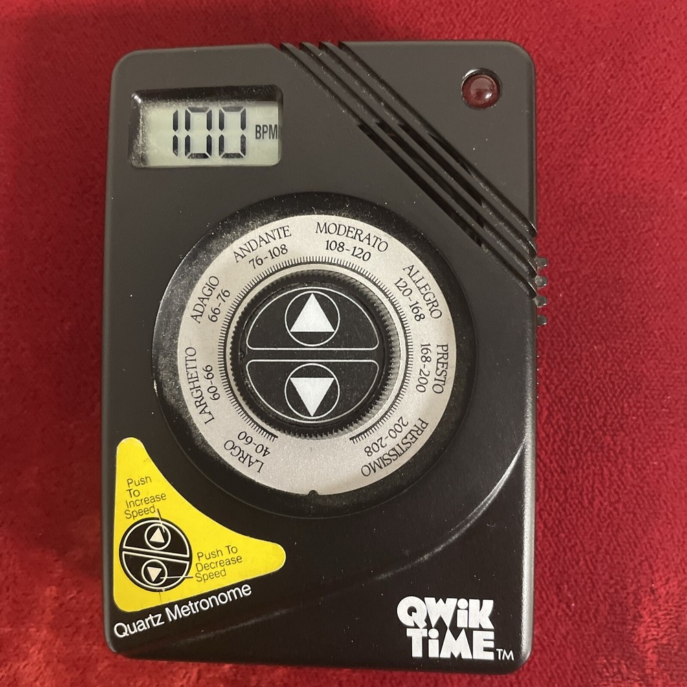 Qwik Time Electronic Quartz Metronome 1995 Tested Works Great!