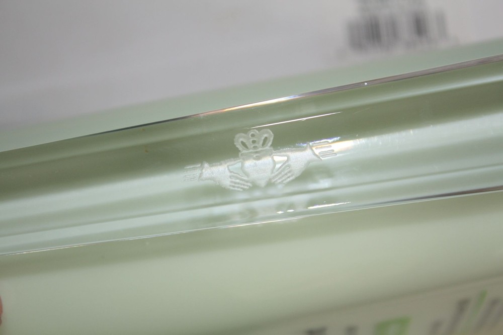 LENOX OVATIONS Wedding Silver Lead Crystal Etched Irish Claddagh Cake Server EUC