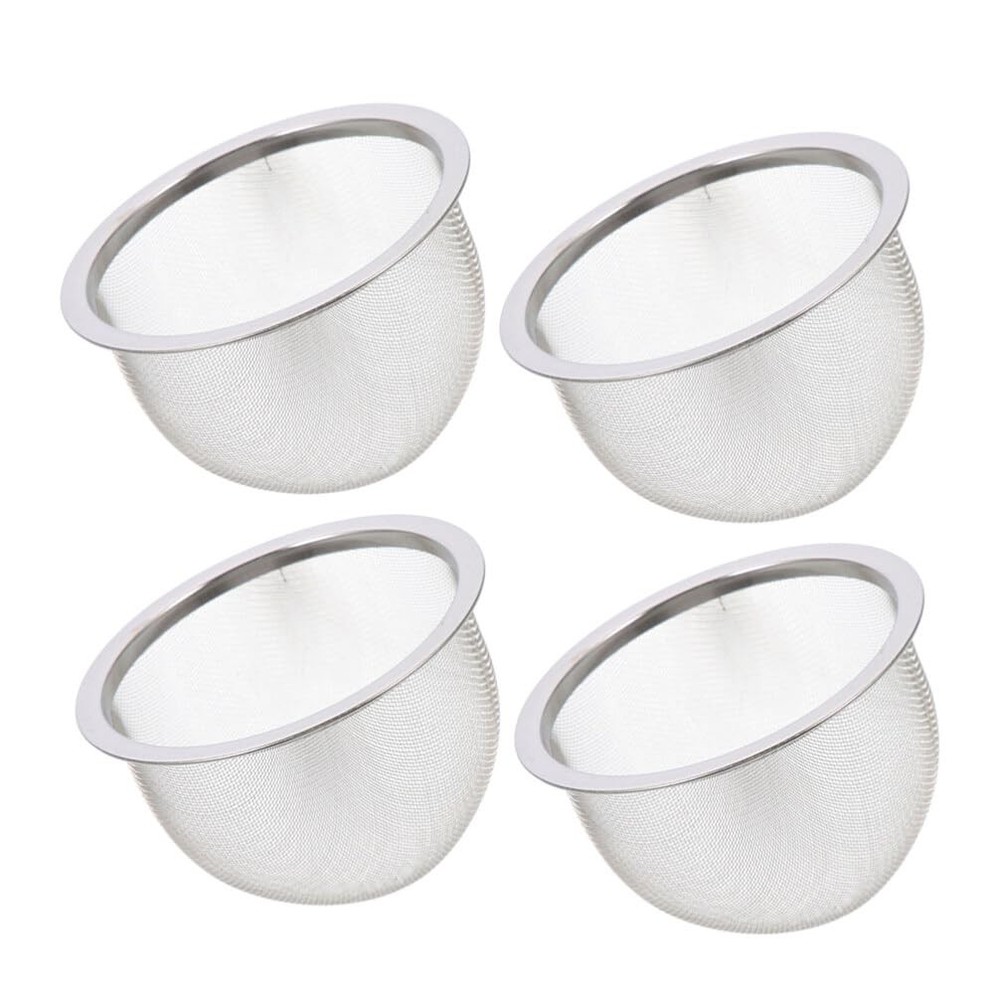 4 PCS Stainless Steel Tea Filter Teapot Replacement Mesh Strainer Insert 8.5cm