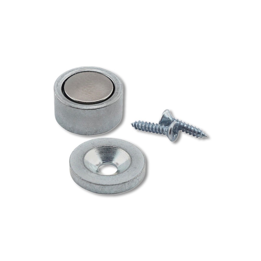 MAGNET SOURCE Super Latch Magnets .5inW .25inL 6lb Pull Silver 07571