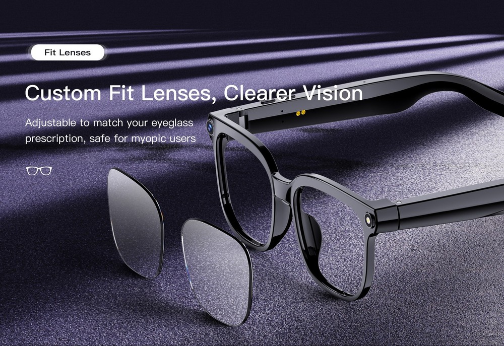 M02S AI Smart Glasses with Camera Recording Video Simultaneous Interpretation bt